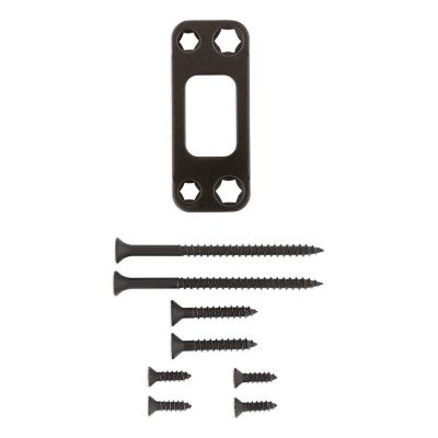 Deadbolt Round Corner Strike, 4-Hole, 1-1/8in x 2-3/4in
