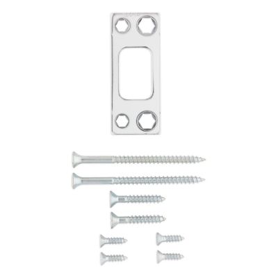 Deadbolt Square Corner Strike, 4-Hole, 1-1/8in x 2-3/4in