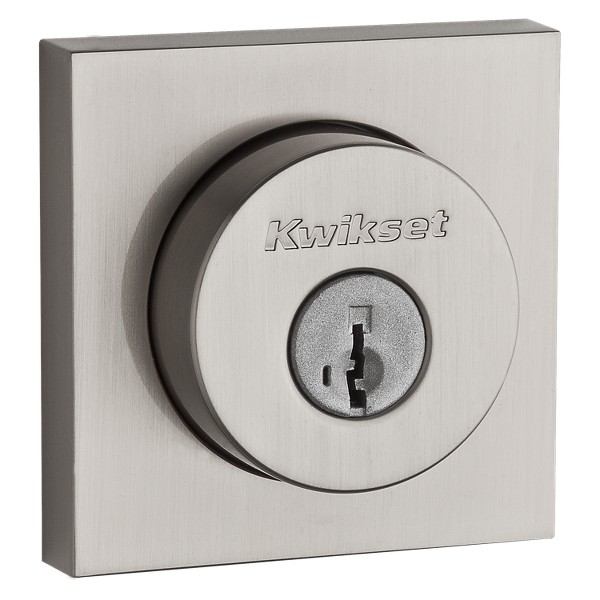 Satin Nickel 158 Square Deadbolt - Keyed One Side - featuring