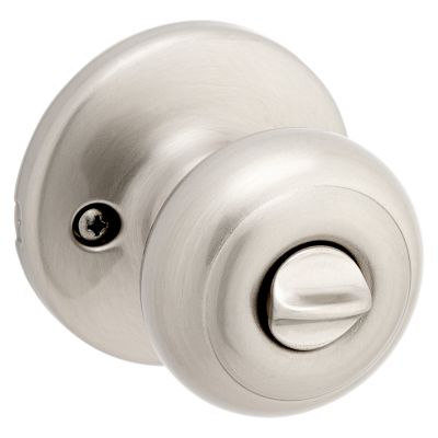 Satin Nickel Cove Knob - Keyed - featuring SmartKey | Kwikset