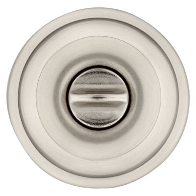 Kwikset Security Cove Satin Nickel Interior/Exterior Hall/Closet Passage  Door Knob with Antimicrobial Technology