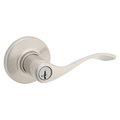 Satin Nickel Delta Lever - Keyed - featuring SmartKey | Kwikset