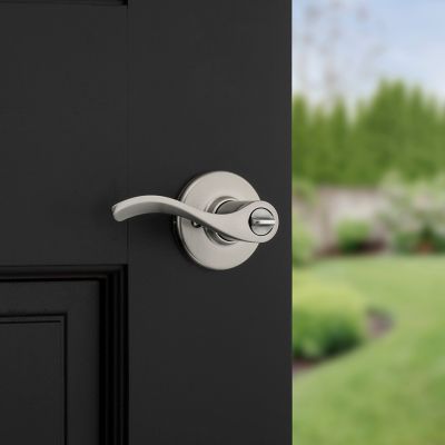 Satin Nickel Balboa Lever - Keyed - featuring SmartKey | Kwikset