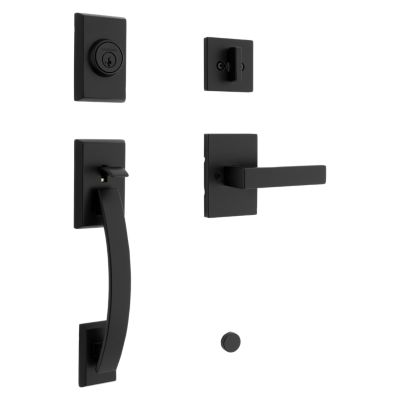 Tavaris Handleset with Singapore Lever (Rectangle) - Deadbolt Keyed One Side - featuring SmartKey