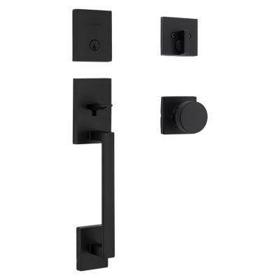 Image for San Clemente Handleset with Pismo Knob (Square) - Deadbolt Keyed One Side - featuring SmartKey