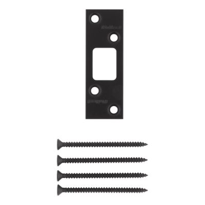 Deadbolt Square Corner Strike, 4-Hole Offset, 1-1/4in x 3-5/8in