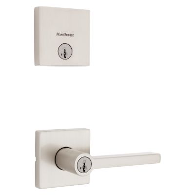 Satin Nickel Halifax Security Set (Square) - Deadbolt Keyed One