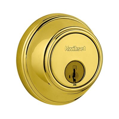 Key Control Deadbolt Polished Brass