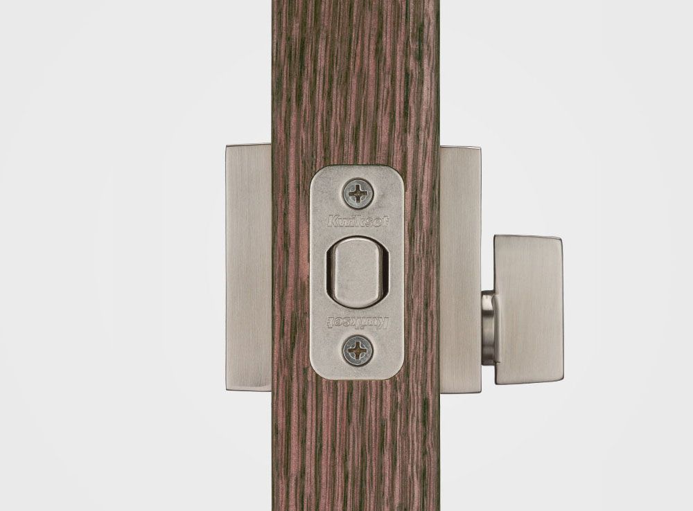 Satin Nickel Downtown Deadbolt - Keyed One Side - featuring