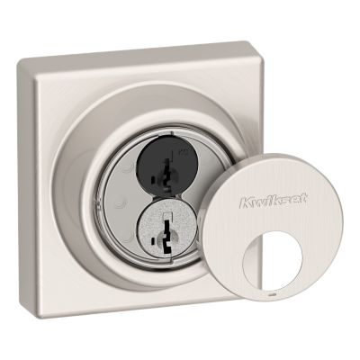 Satin Nickel Contemporary Key Control Deadbolt - Keyed One Side