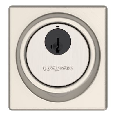 Satin Nickel Contemporary Key Control Deadbolt - Keyed One Side