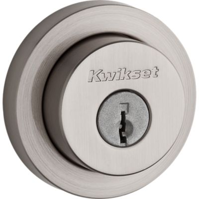 Satin Nickel Downtown Deadbolt - Keyed One Side - featuring