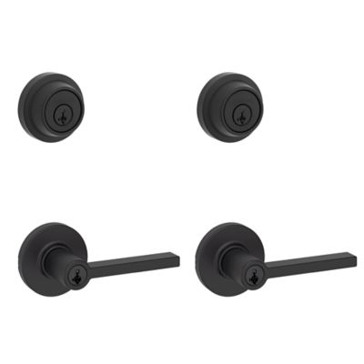 Casey Round Project Pack - Two Keyed Levers and Two Keyed One Side Deadbolts - featuring SmartKey