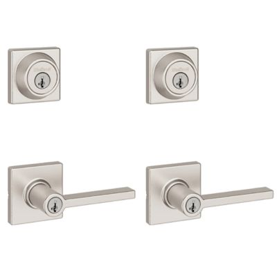 Casey Square Project Pack - Two Keyed Levers and Two Keyed One Side Deadbolts - featuring SmartKey