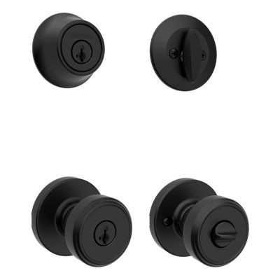 Image for Maven Round Project Pack - Two Keyed Knobs and Two Keyed One Side Deadbolts - featuring SmartKey