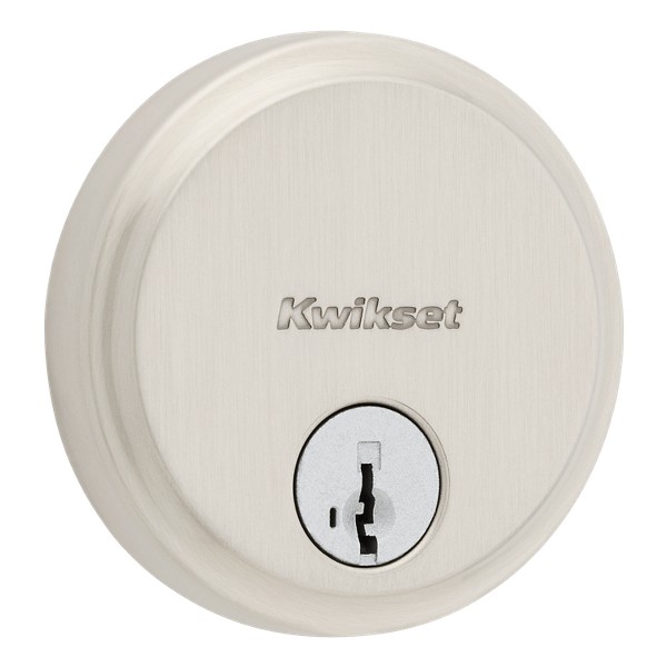 Kwikset 258 Hometown Deadbolt (Round) - Keyed One Side - featuring SmartKey Official product image