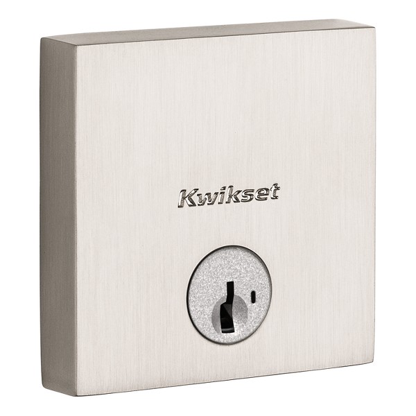 Satin Nickel Downtown Deadbolt - Keyed One Side - Kwikset