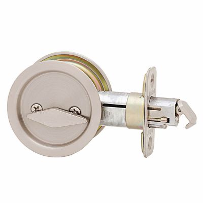 Kwikset 334-32 Round Passage Pocket Door Lock Stainless Steel