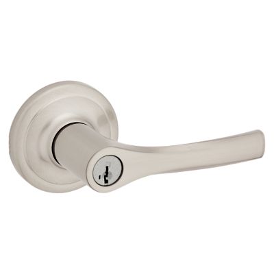 Satin Nickel Henley Lever - Keyed - featuring SmartKey | Kwikset