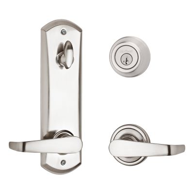 Satin Nickel Metal Interconnect Levers - Key Control Deadbolt with