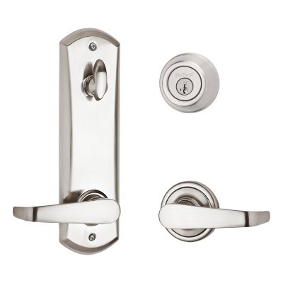 Image for Metal Interconnect Levers - Key Control Deadbolt with Kingston Passage Lever