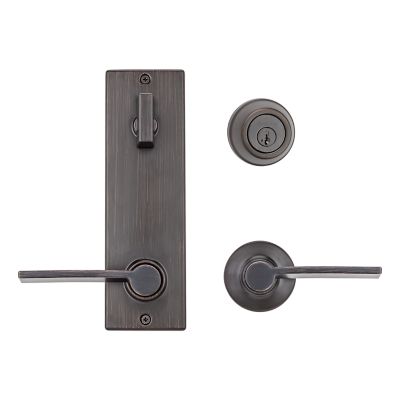 Image for Metal Interconnect Levers - Key Control Deadbolt with Ladera Passage Lever