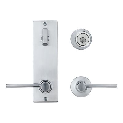 Metal Interconnect Levers - Key Control Deadbolt with Ladera Passage Lever