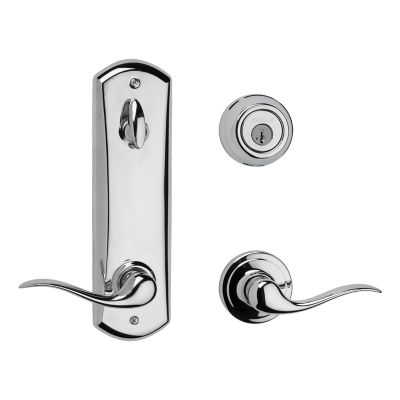 Image for Metal Interconnect Levers - Key Control Deadbolt with Tustin Passage Lever