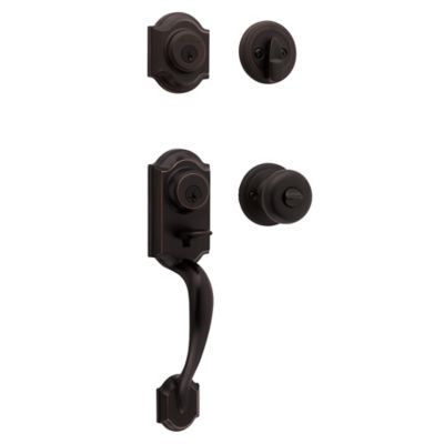 Montara Handleset with Juno Knob - Deadbolt Keyed One Side - featuring SmartKey