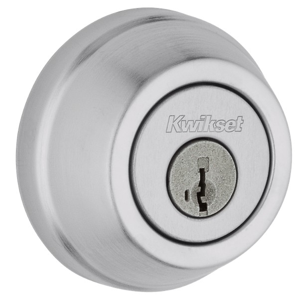 Kwikset Tylo Satin Chrome Entry Door Knob And Single Cylinder Deadbolt Combo Pack 690t 26d Cp The Home Depot