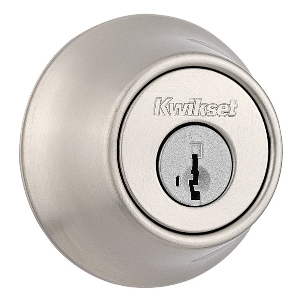 Satin Nickel 660 Deadbolt Keyed One Side Featuring Smartkey Kwikset