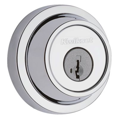660 Contemporary Round Deadbolt - Keyed One Side - featuring SmartKey