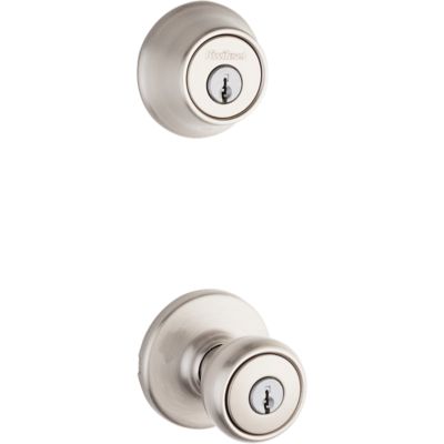 Door Knob Combo Lock Set with Deadbolt and 6 Keys Stainless Steel