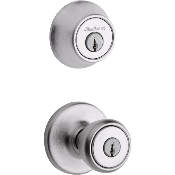 Satin Chrome Tylo Security Set - Deadbolt Keyed Both Side - with