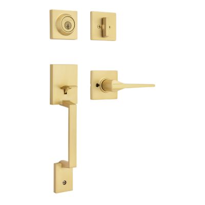 Amador Handleset with Hollis Lever - Deadbolt Keyed One Side - featuring SmartKey