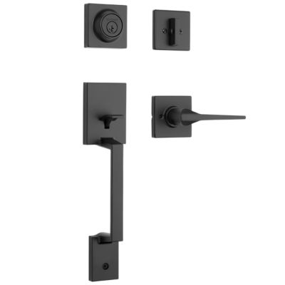 Amador Handleset with Hollis Lever - Deadbolt Keyed One Side - featuring SmartKey