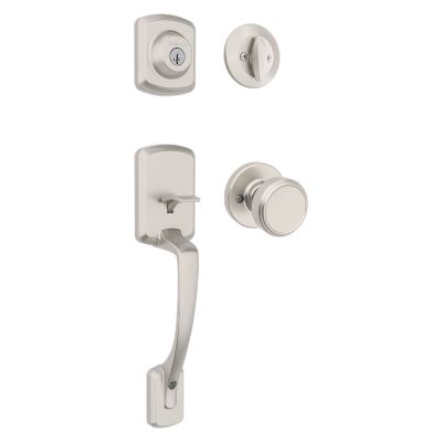 Henley Handleset with Maven Knob (Round) - Deadbolt Keyed One Side - featuring SmartKey