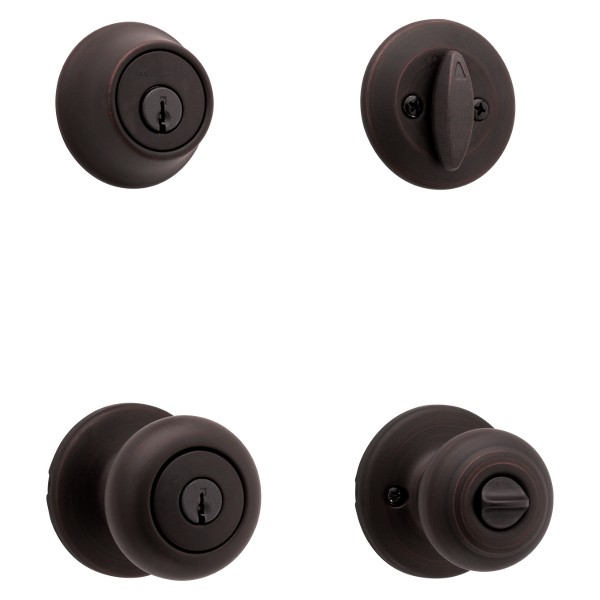 Venetian Bronze Cove Keyed Entry Door Knob