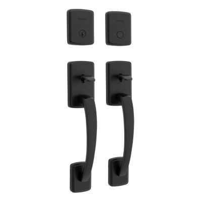 Image for Brentford Handleset with Henrik Knob (Round) for French Door - Deadbolt Keyed One Side - featuring SmartKey