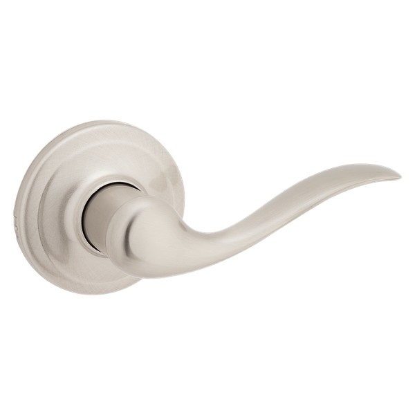 Satin Nickel Tustin Lever - Hall/Closet | Kwikset