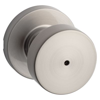 Cameron Satin Nickel Privacy Bed/Bath Door Knob Featuring Microban Antimicrobial Technology Cameron Satin Nickel Privacy Bed/Bath Door Knob Featuring Microban Antimicrobial Technology