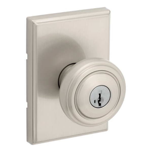 Satin Nickel Henrik Knob (Rectangle) - Keyed - featuring SmartKey