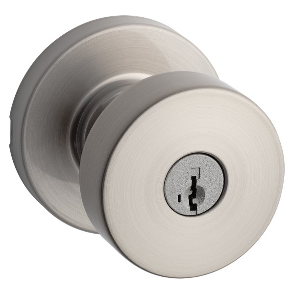 Satin Nickel Pismo Knob (Round) - Keyed - featuring SmartKey | Kwikset