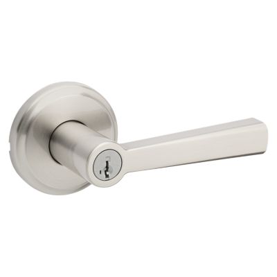 Satin Nickel Delta Lever - Keyed - with Pin & Tumbler | Kwikset