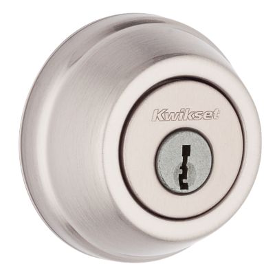 Kwikset 992 Juno Entry Knob and Double Cylinder Deadbolt Combo Pack featuring SmartKey in Satin Nickel 99920-006 Keyed on both side 