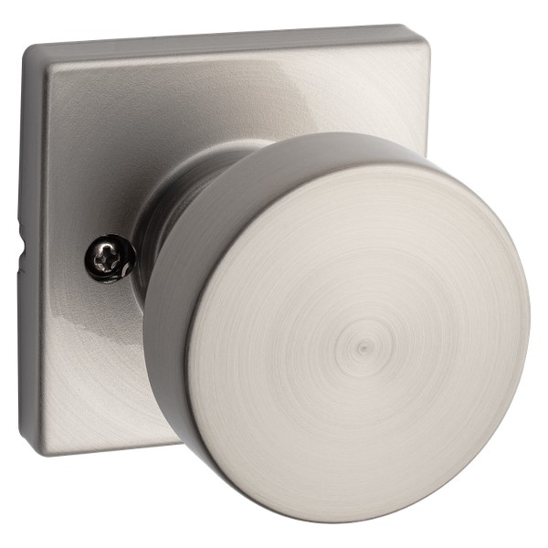 Satin Nickel Pismo Knob (Square) - Pull Only | Kwikset