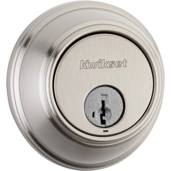 Satin Nickel Key Control Deadbolt - UL - Keyed One Side