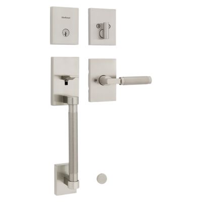 Prava Handleset with Prava Lever (Rectangle) - Deadbolt Keyed One Side - featuring SmartKey