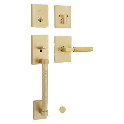 Image for Prava Handleset with Prava Lever (Rectangle) - Deadbolt Keyed One Side - featuring SmartKey