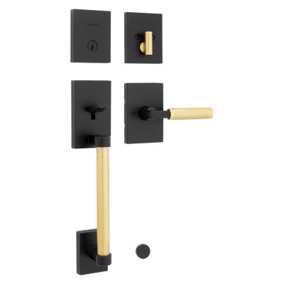 Image for Prava Handleset with Prava Lever (Rectangle) - Deadbolt Keyed One Side - featuring SmartKey